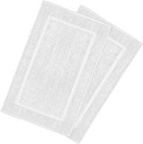 Utopia Towels 21-Inch-by-34-Inch Cotton Washable Bath Mat, 2 Pack, White